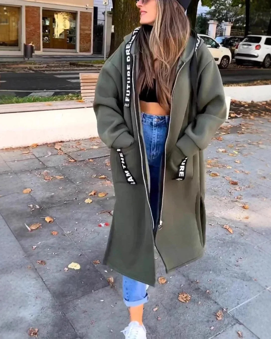Marina | Sudadera Larga Con Capucha
