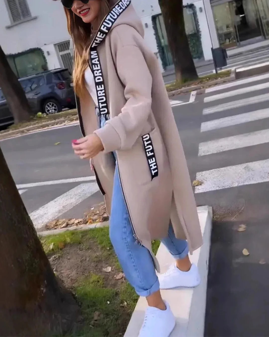 Marina | Sudadera Larga Con Capucha