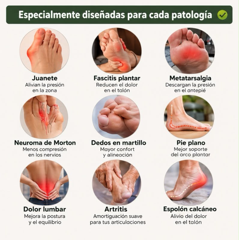 Tressia - Sandalias Ortopédicas de Cuero para Mujer