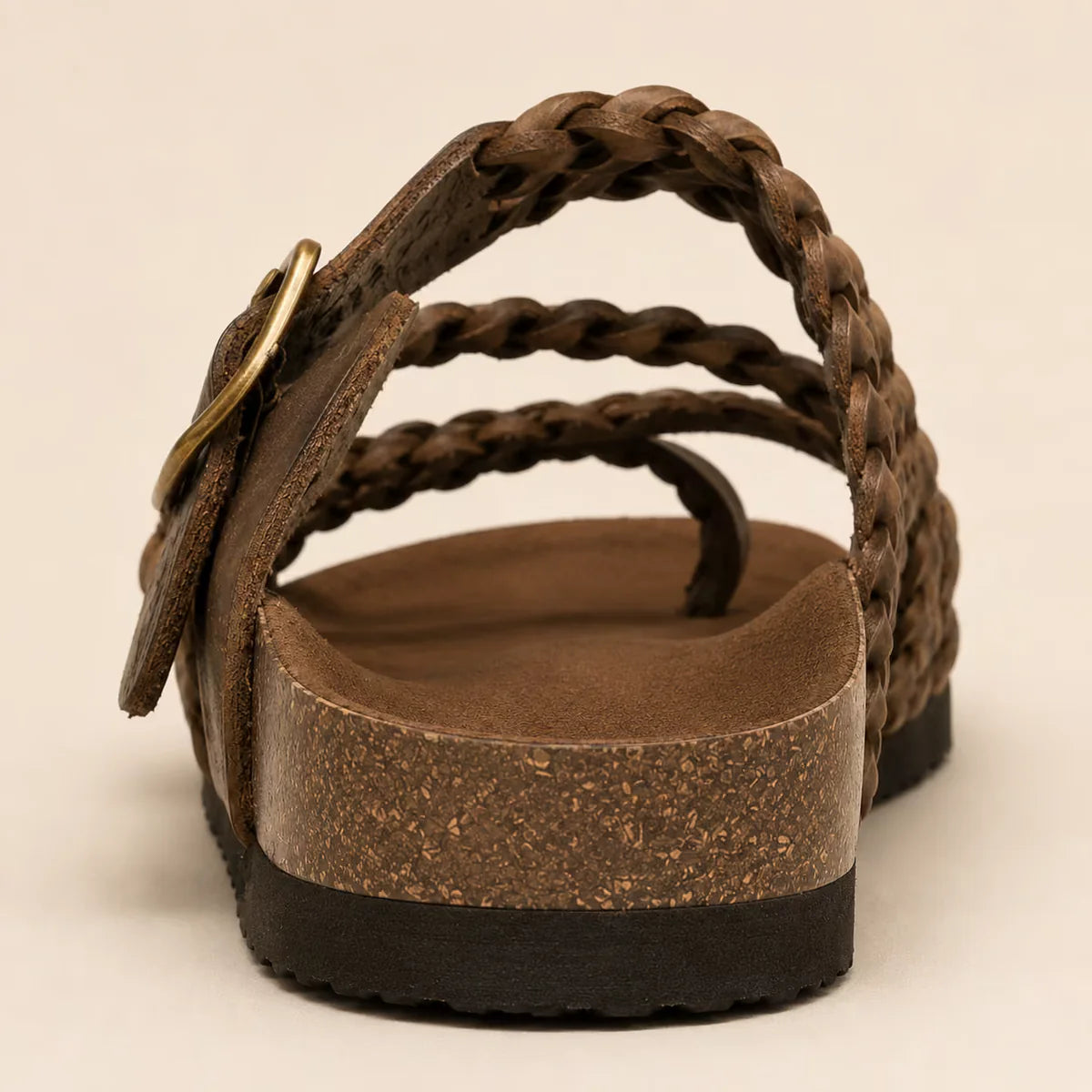 Tressia - Sandalias Ortopédicas de Cuero para Mujer