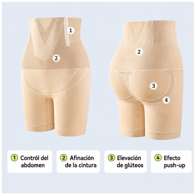 Vientre plano y glúteos tonificados en 10 segundos — invisibles bajo la ropa